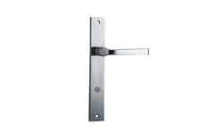 12208P85 - Annecy Lever - Rectangular Backplate - Brushed Chrome - Privacy