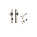 14820KPRIV60 - Paddington Knob - Rectangular Backplate Privacy Kit with Privacy Turn - Satin Nickel - Privacy