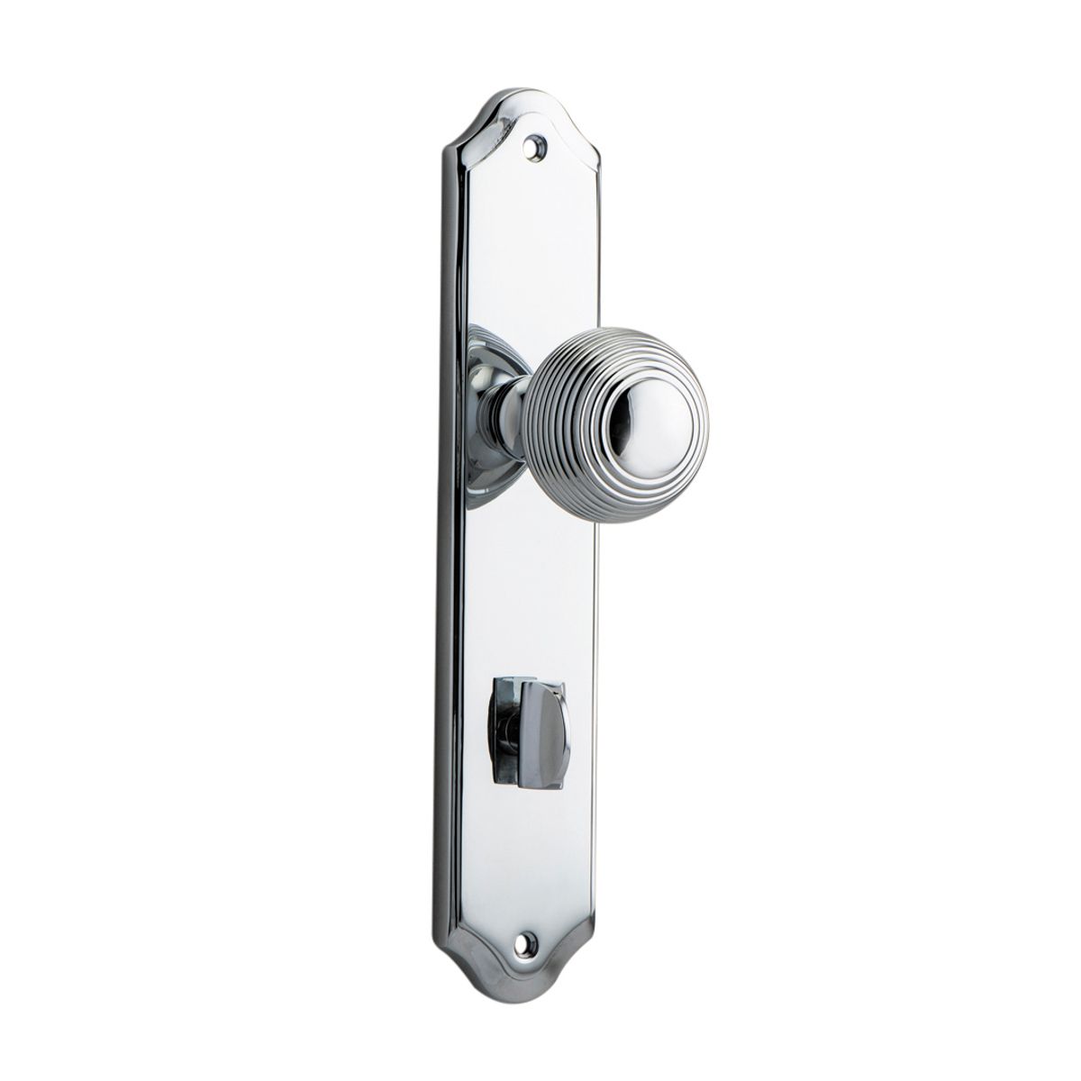 11830P85 - Guildford Knob - Shouldered Backplate - Polished Chrome - Privacy