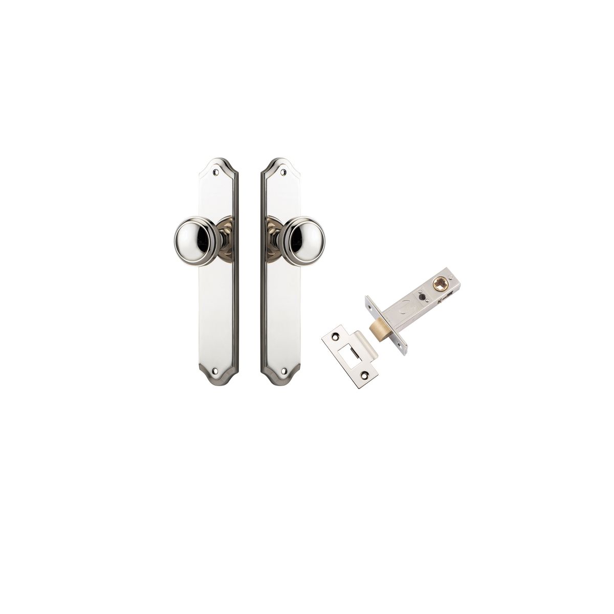14326KPASS60 - Paddington Knob - Shouldered Backplate Passage Kit - Polished Nickel - Passage