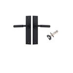 12796KPASS60 - Brunswick Lever - Chamfered Backplate Passage Kit - Matt Black - Passage