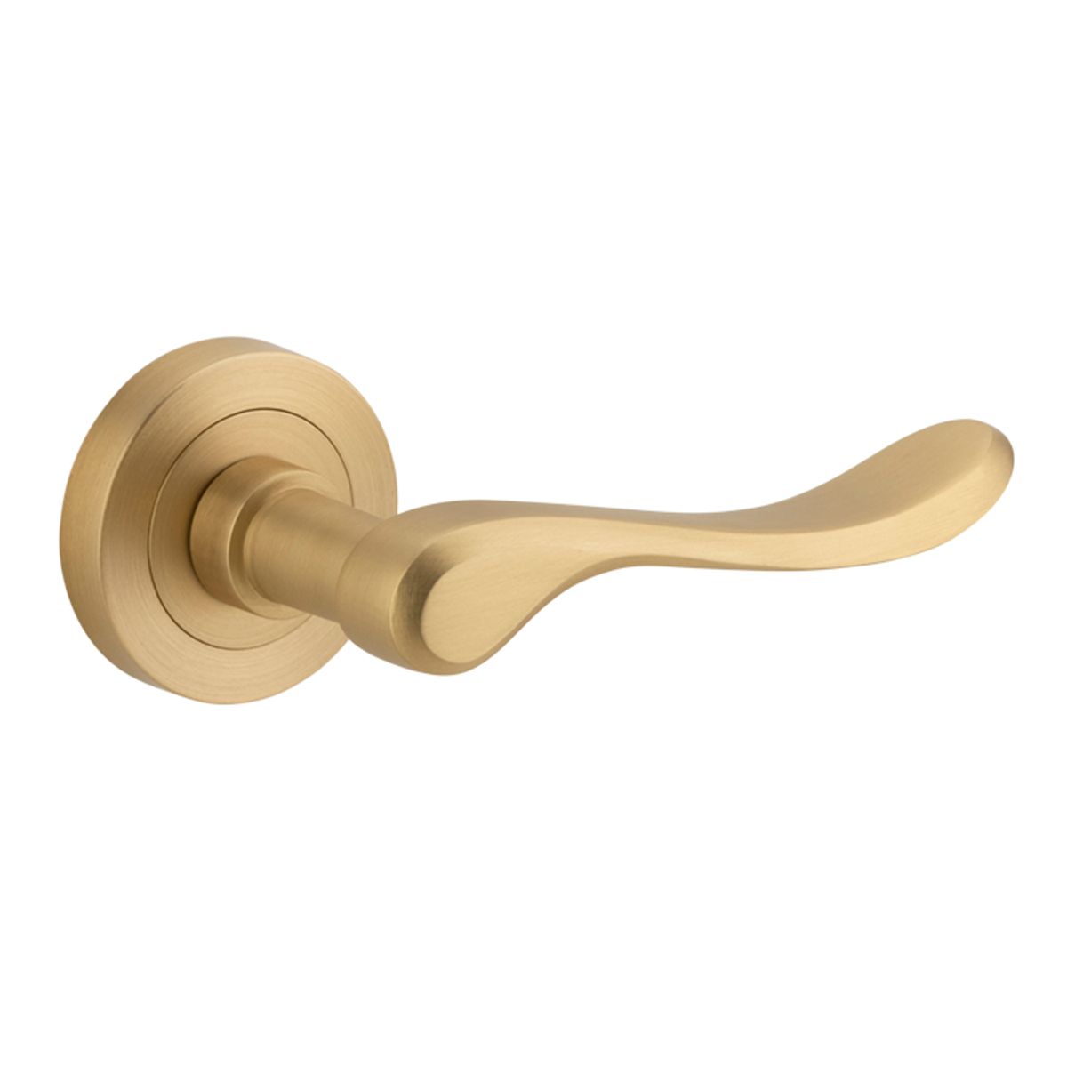 20796 - Stirling Lever - Round Rose - Brushed Brass - Passage