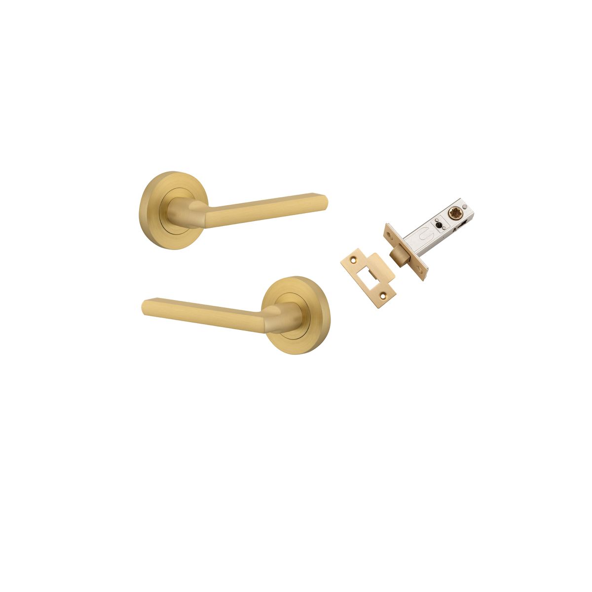 16274KPASS60 - Baltimore Lever - Round Rose Passage Kit - Brushed Gold PVD - Passage