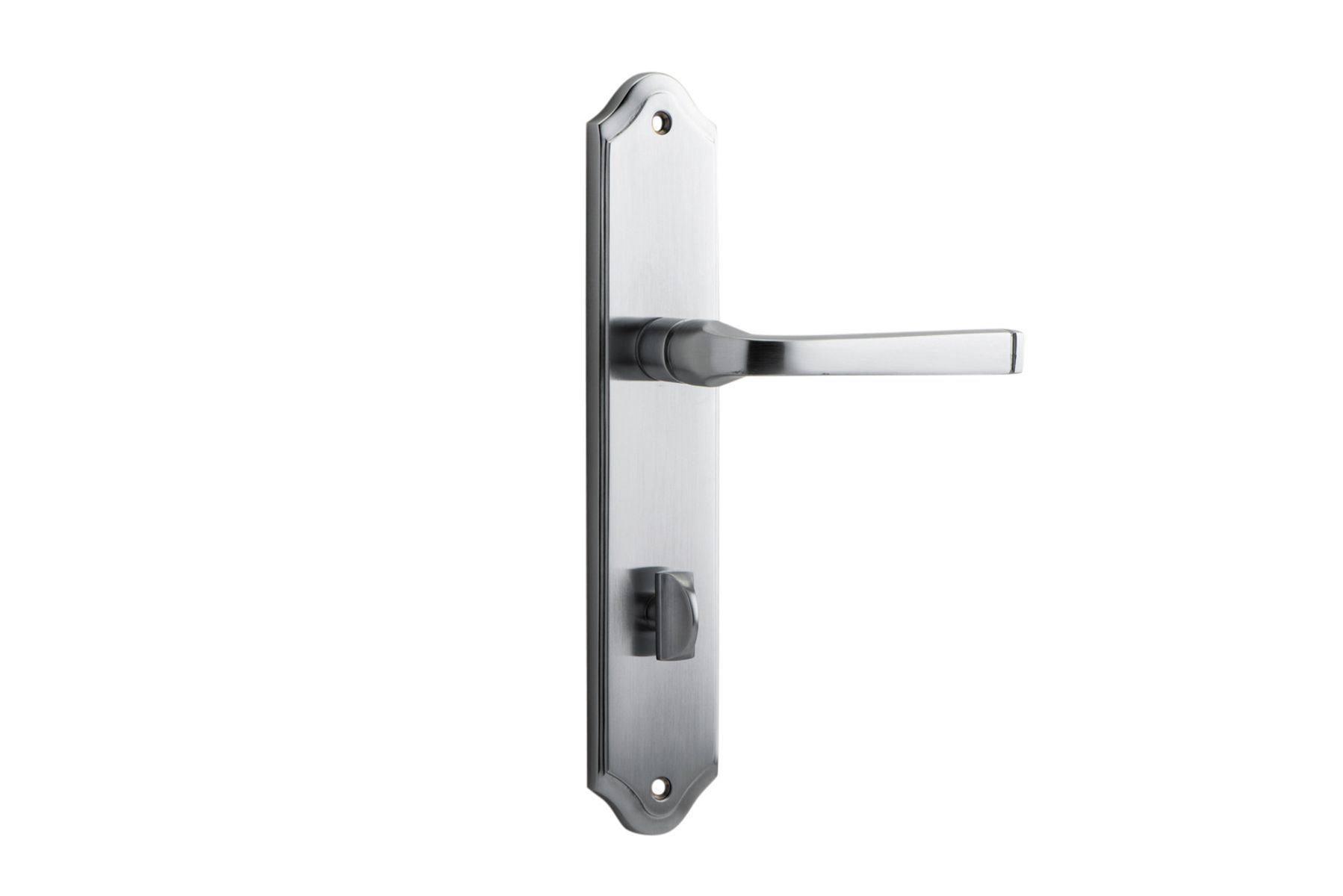 12220P85 - Annecy Lever - Shouldered Backplate - Brushed Chrome - Privacy