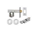 22553K70KTER - Euro Mortice Deadbolt Kit - 70mm Backset with Round Euro Escutcheon Key/Thumb - Brushed Chrome - Entrance