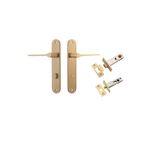 15270KPRIV60 - Como Lever - Oval Backplate Privacy Kit - Brushed Brass - Privacy