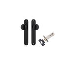 12834KPASS60 - Cambridge Knob - Oval Backplate Passage Kit - Matt Black - Passage