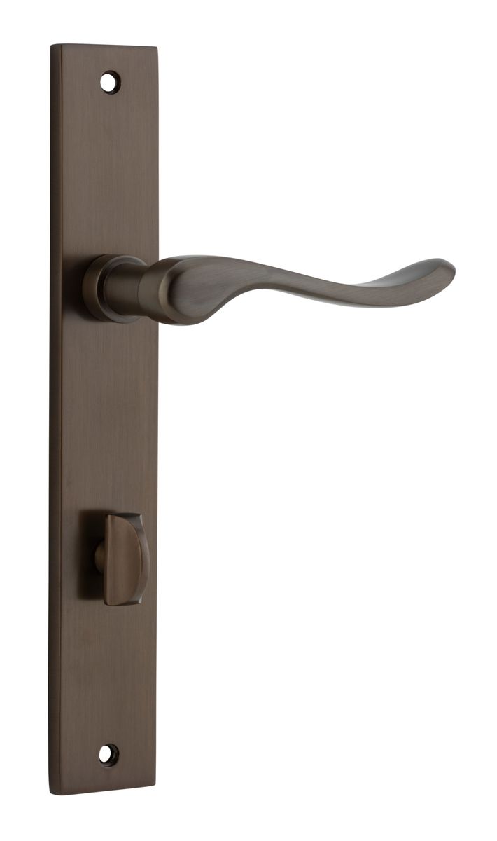 10920P85 - Stirling Lever - Rectangular Backplate - Signature Brass - Privacy