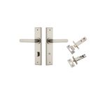14868KPRIV60 - Osaka Lever - Chamfered Backplate Privacy Kit with Privacy Turn - Satin Nickel - Privacy