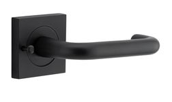 20363KIBPRIV60 - Oslo Lever - Square Rose (Inbuilt Privacy) - Matt Black - Privacy