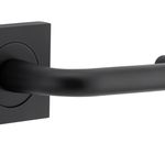 20363KIBPRIV60 - Oslo Lever - Square Rose (Inbuilt Privacy) - Matt Black - Privacy