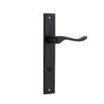 12920P85 - Stirling Lever - Rectangular Backplate - Matt Black - Privacy