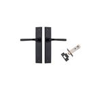 12788KPASS60 - Annecy Lever - Chamfered Backplate Passage Kit - Matt Black - Passage