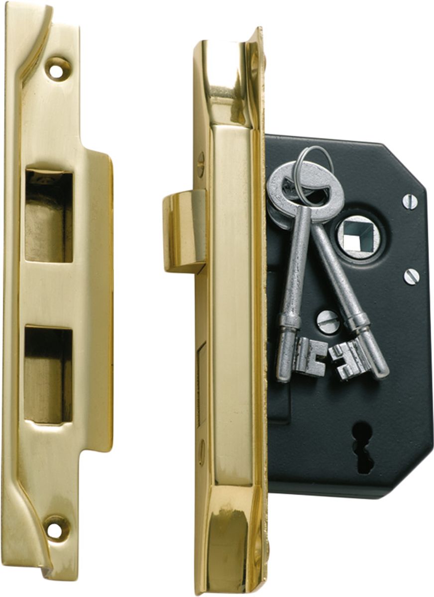 Rebated 3 Lever Mortice Lock - Backset 44mm
