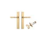 15200KPASS60 - Sarlat Lever - Rectangular Backplate Passage Kit - Brushed Brass - Passage