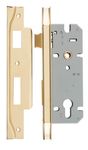 6028 - Rebated 85mm Euro Mortice Locks - 45mm Backset - Polished Brass