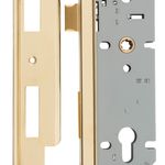 6028 - Rebated 85mm Euro Mortice Locks - 45mm Backset - Polished Brass