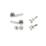 0339KPRIV60 - Bronte Lever - Round Rose Privacy Kit with Separate Privacy Turn - Satin Nickel - Privacy