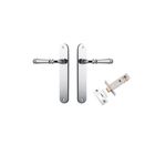 11730KPASS60 - Verona Lever - Oval Backplate Passage Kit - Polished Chrome - Passage