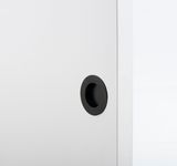 21791 - Round Flush Pull - Matt Black - Passage