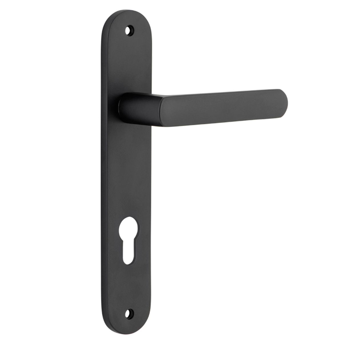12864E85 - Osaka Lever - Oval Backplate - Matt Black - Entrance
