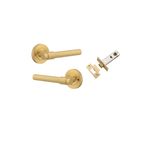 16626KIBPRIV60 - Helsinki Lever - Round Rose (Inbuilt Privacy) - Brushed Gold PVD - Privacy