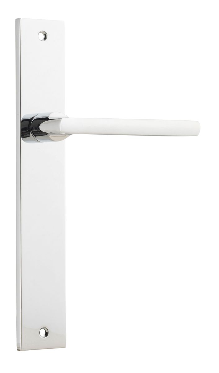 11702 - Baltimore Lever - Rectangular Backplate - Polished Chrome - Passage
