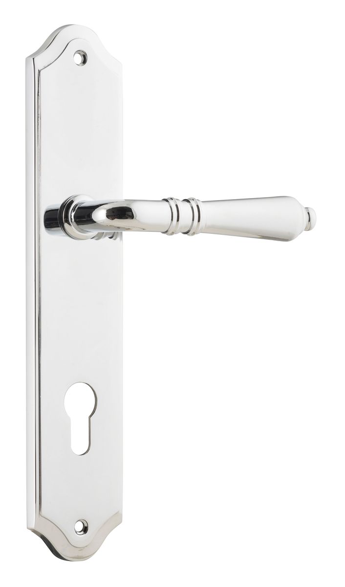 11712E85 - Sarlat Lever - Shouldered Backplate - Polished Chrome - Entrance