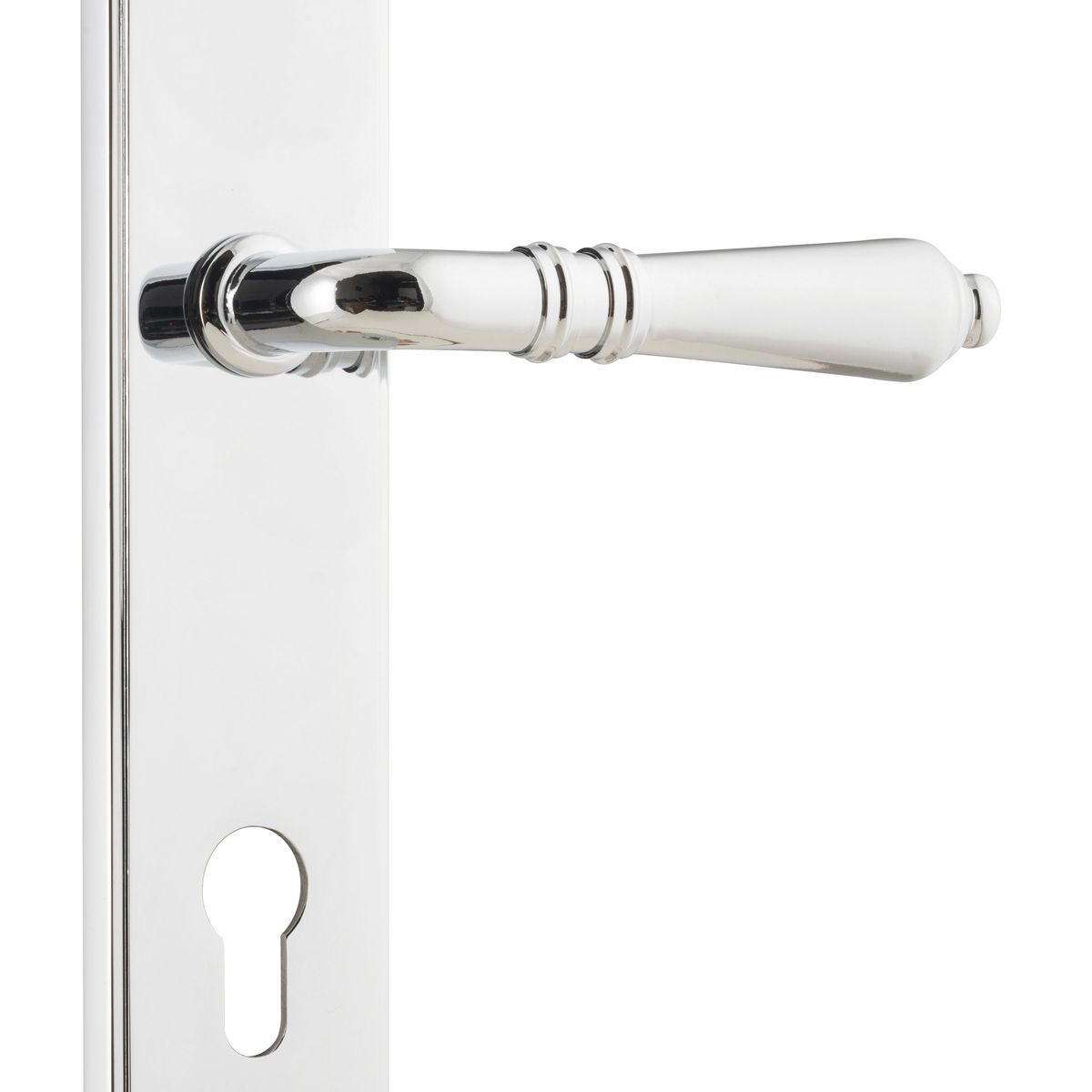 11712E85 - Sarlat Lever - Shouldered Backplate - Polished Chrome - Entrance