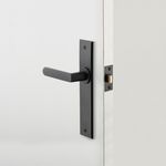 12868 - Osaka Lever - Chamfered Backplate - Matt Black - Passage