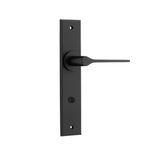 12758P85 - Como Lever - Chamfered Backplate - Matt Black - Privacy