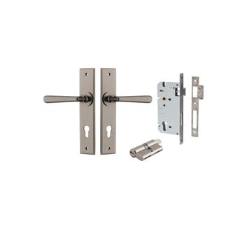 Copenhagen Lever - Chamfered Backplate Entrance Kit with High Security Lock