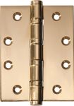 2463 - Ball Bearing Hinge - H100xW75mm - Polished Brass