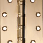2463 - Ball Bearing Hinge - H100xW75mm - Polished Brass