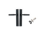 12752KPASS60 - Brunswick Lever - Rectangular Backplate Passage Kit - Matt Black - Passage