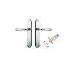 11718KPASS60 - Verona Lever - Shouldered Backplate Passage Kit - Polished Chrome - Passage