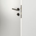 24001KENTR60KT - Puerto Lever - Round Rose Entrance Kit with Separate High Security Lock - Graphite PVD - Entrance
