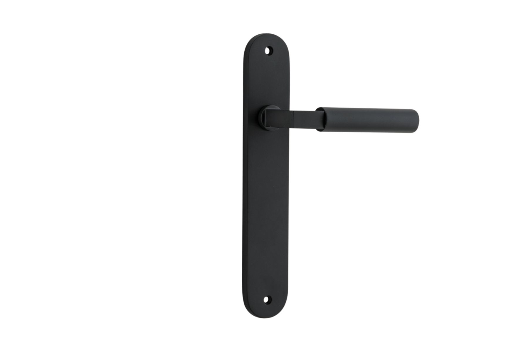 12766 - Berlin Lever - Oval Backplate - Matt Black - Passage