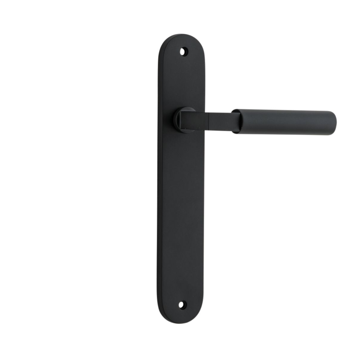 12766 - Berlin Lever - Oval Backplate - Matt Black - Passage