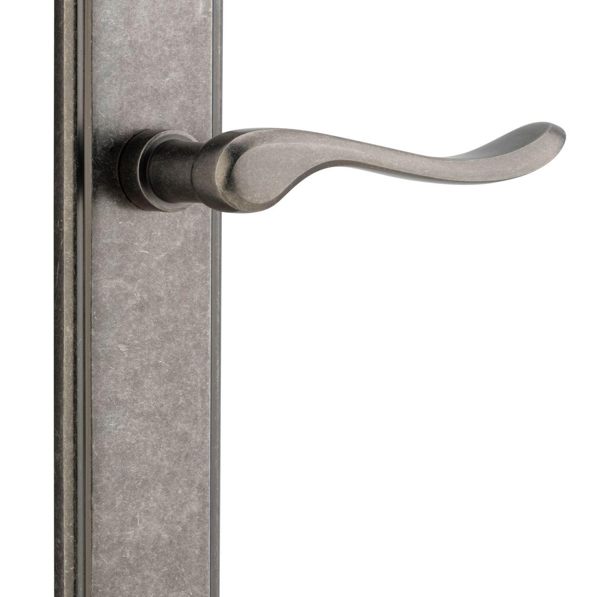 13926 - Stirling Lever - Stepped Backplate - Distressed Nickel - Passage