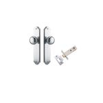 12328KPASS60 - Cambridge Knob - Shouldered Backplate Passage Kit - Brushed Chrome - Passage
