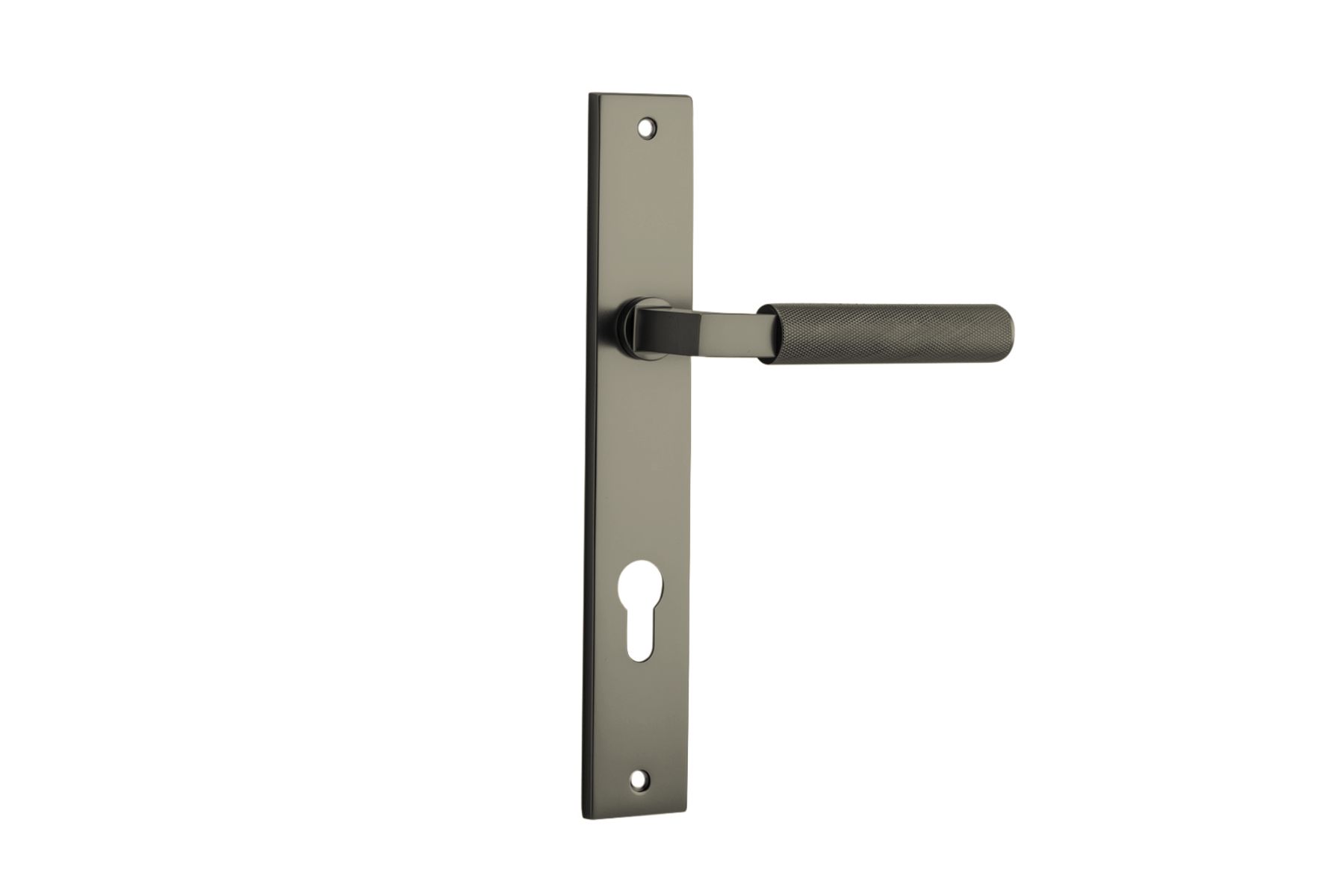 16852E85 - Brunswick Lever - Rectangular Backplate - Graphite PVD - Entrance