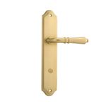 16212P85 - Sarlat Lever - Shouldered Backplate - Brushed Gold PVD - Privacy