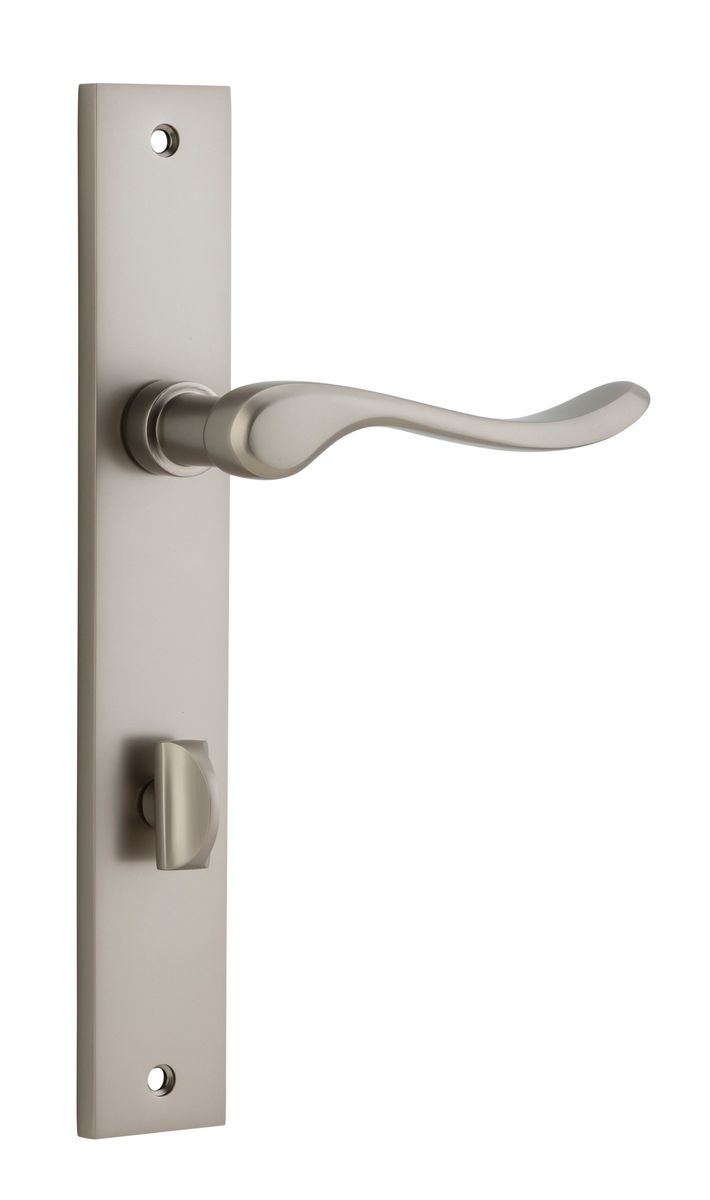 14920P85 - Stirling Lever - Rectangular Backplate - Satin Nickel - Privacy
