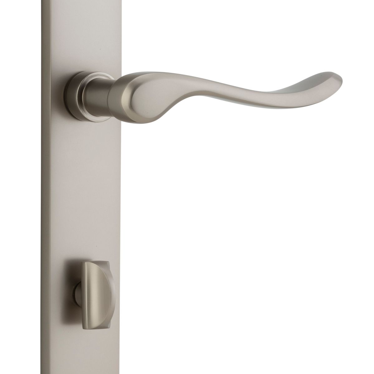 14920P85 - Stirling Lever - Rectangular Backplate - Satin Nickel - Privacy