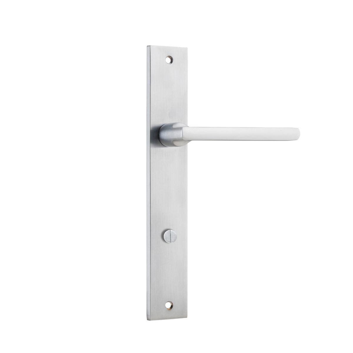 12202P85 - Baltimore Lever - Rectangular Backplate - Brushed Chrome - Privacy
