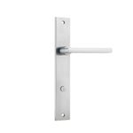 12202P85 - Baltimore Lever - Rectangular Backplate - Brushed Chrome - Privacy
