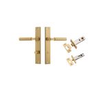 15250KPRIV60 - Berlin Lever - Rectangular Backplate Privacy Kit - Brushed Brass - Privacy