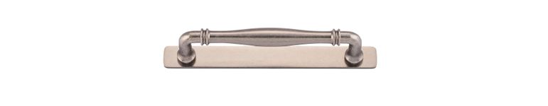 21077B - Sarlat Cabinet Pull with Backplate - CTC160mm - Distressed Nickel
