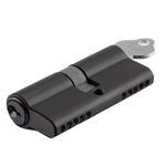 21603 - Euro Cylinder Dual Function 5 Pin - Matt Black - Entrance
